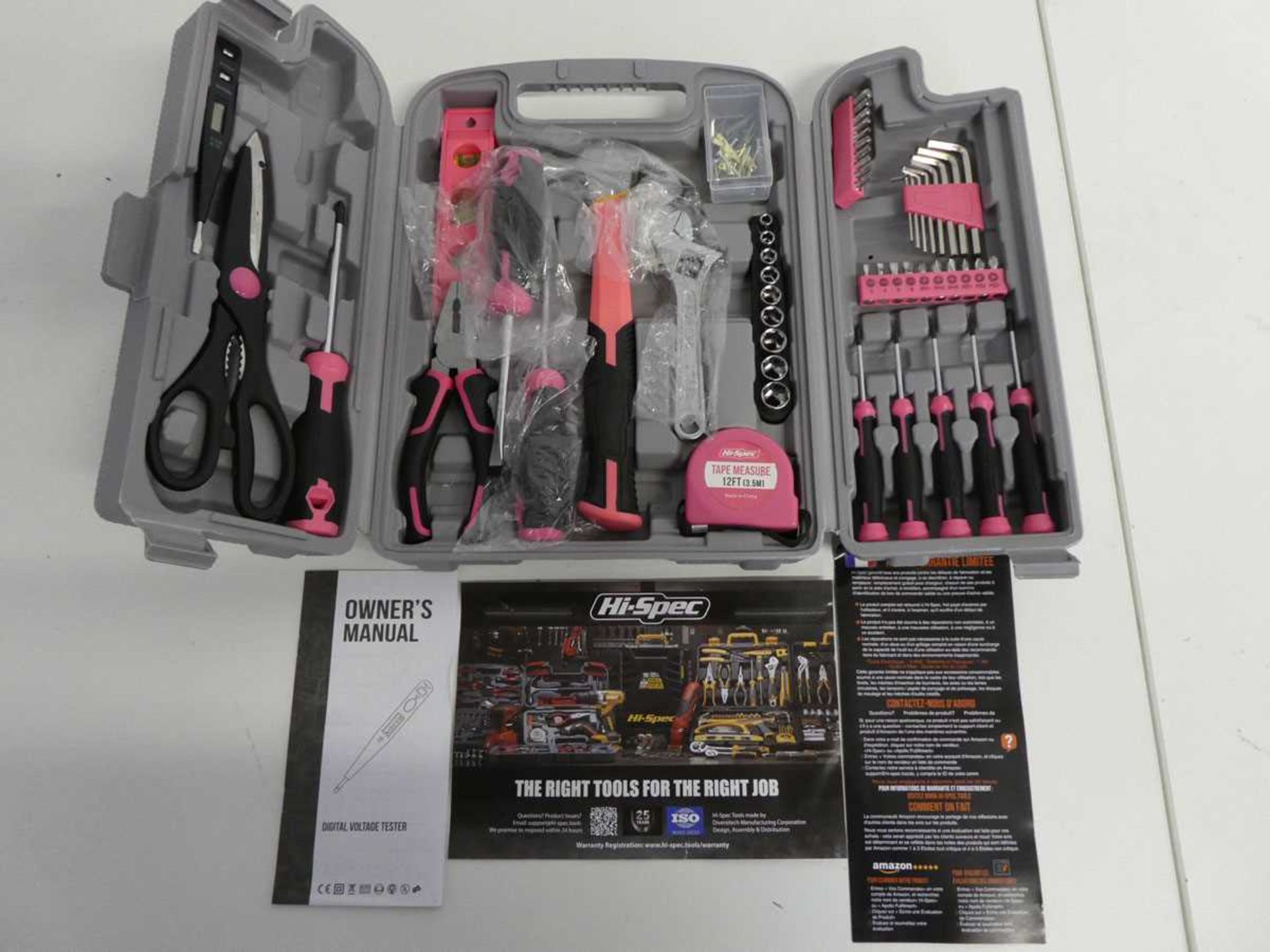 +VAT Hi-Spec cased pink toolkit