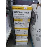 +VAT 5 boxes containing 3150 2 ply V fold hand towels