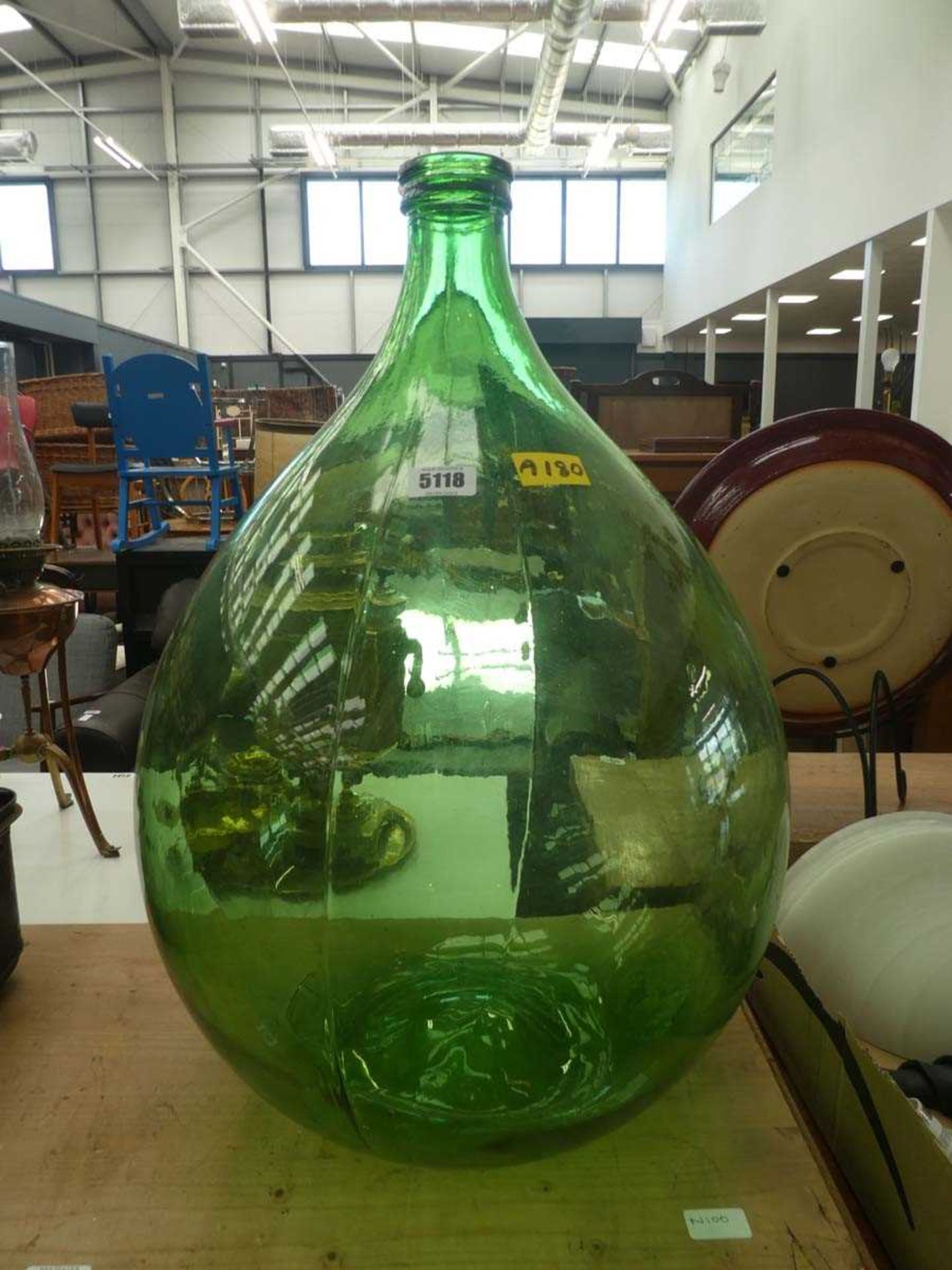 Green glass carboy