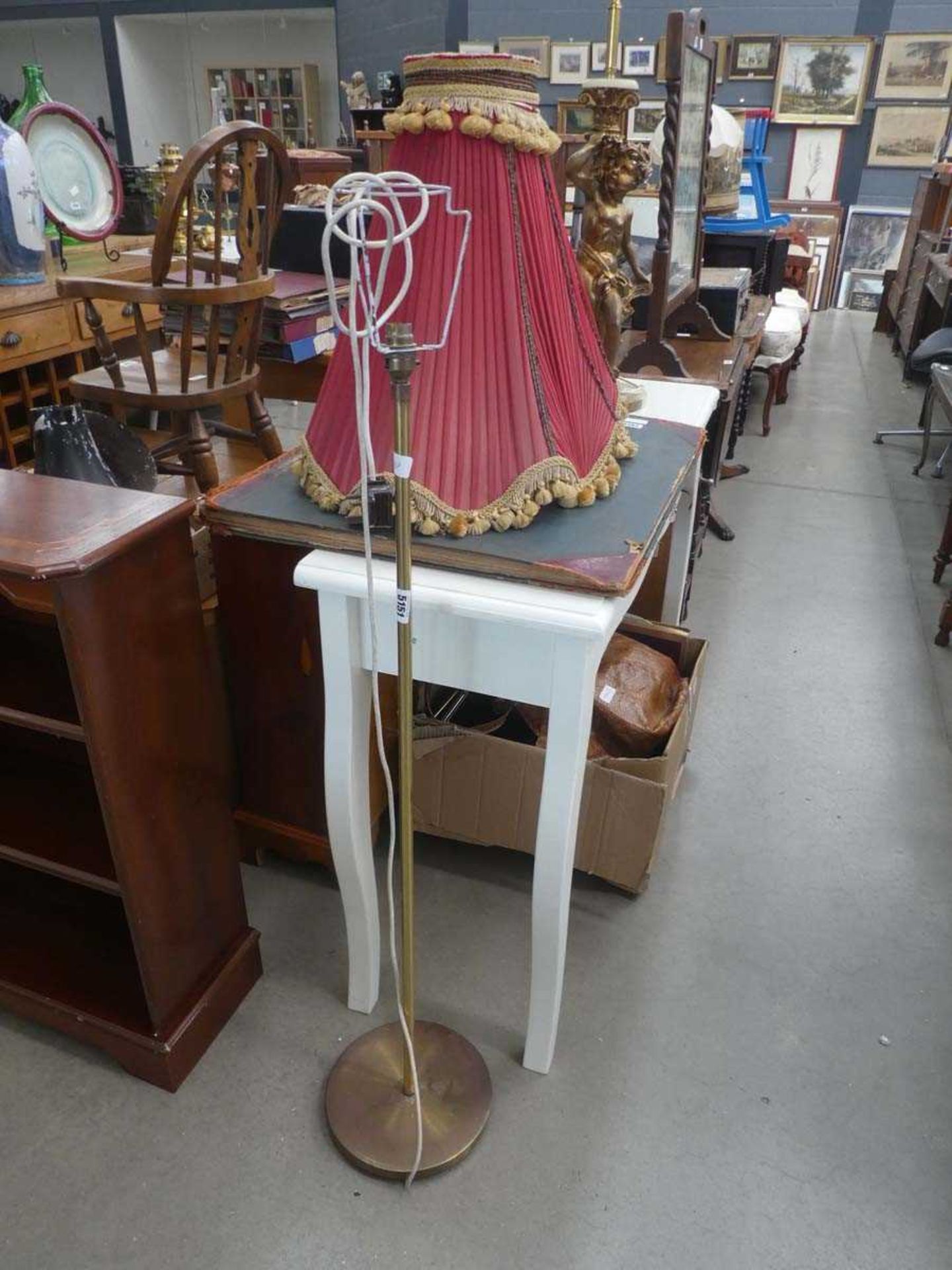 Brass floor lamp