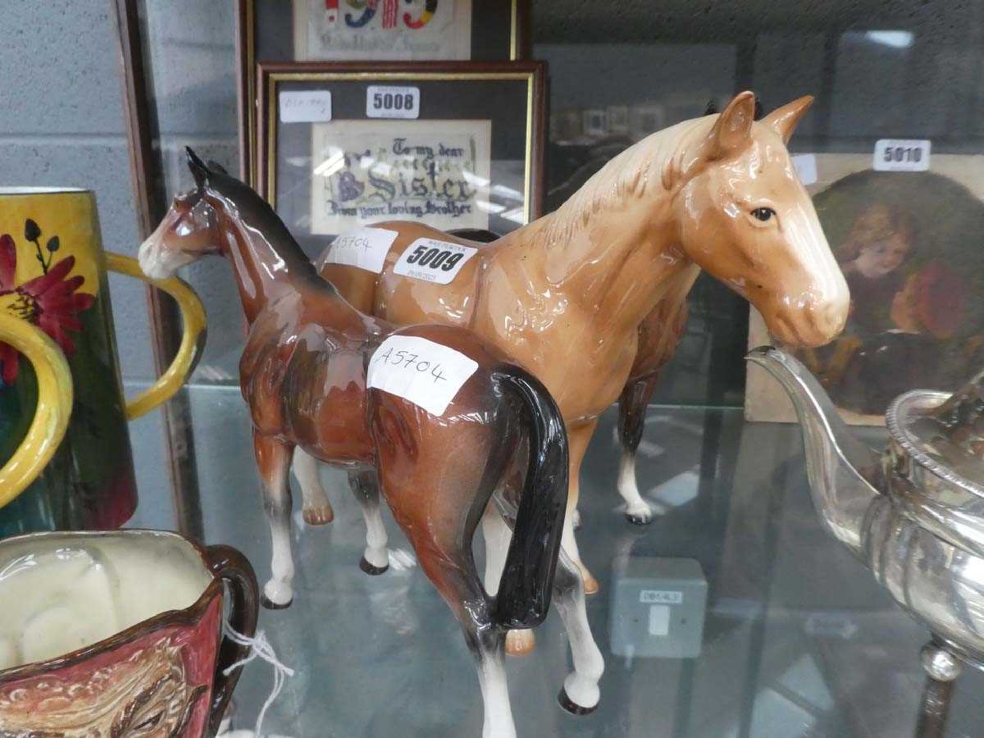 Beswick horse plus two others