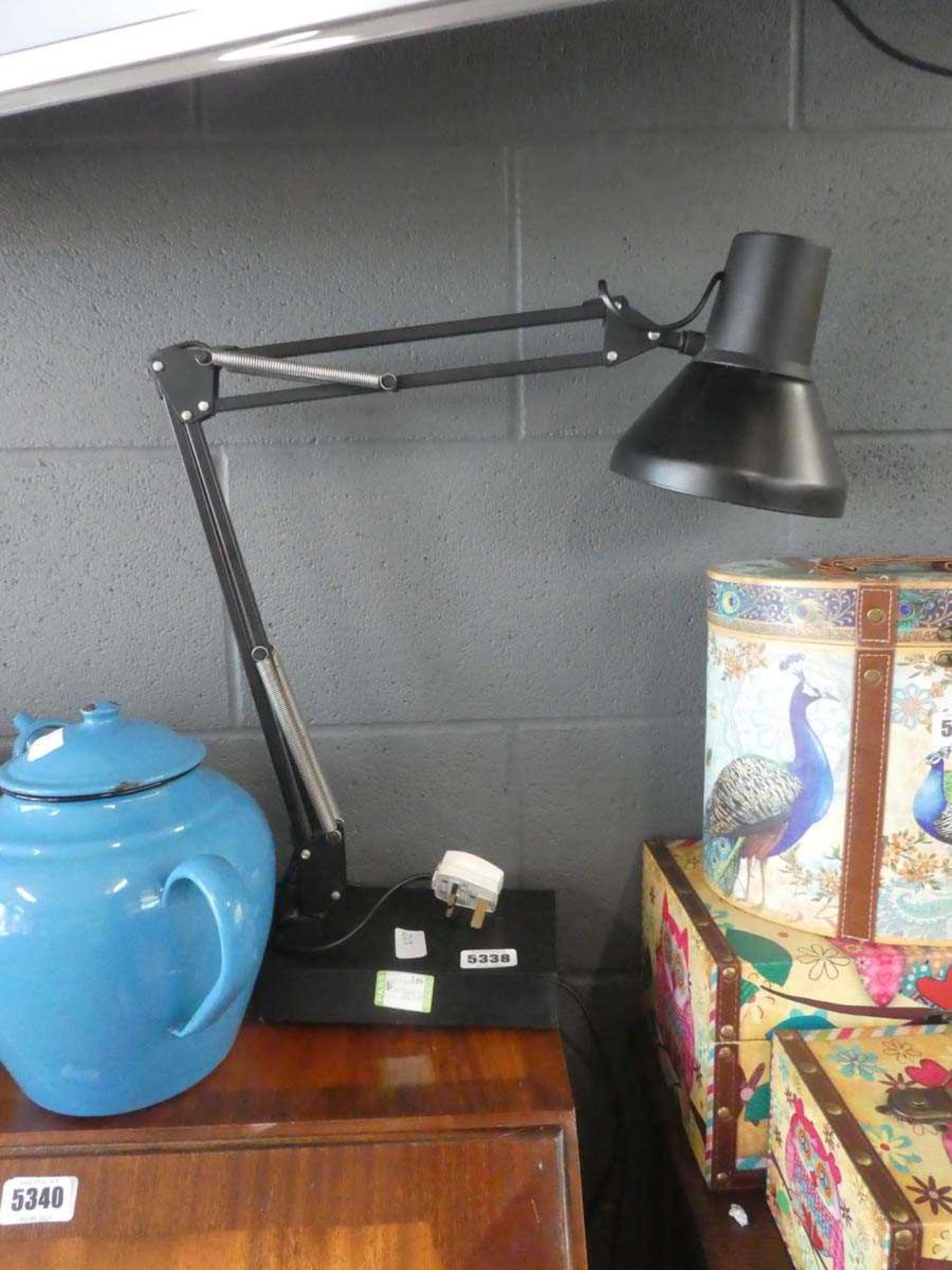 Adjustable angle poised style desk lamp