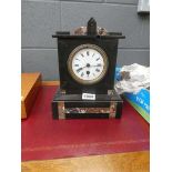 Slate mantle clock