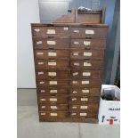 1950's 20 drawer storage cabinet