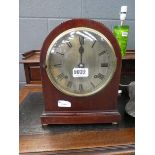 (2) Mahogany dome topped mantel clock