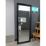 +VAT (5) Narrow rectangular mirror in black painted frame