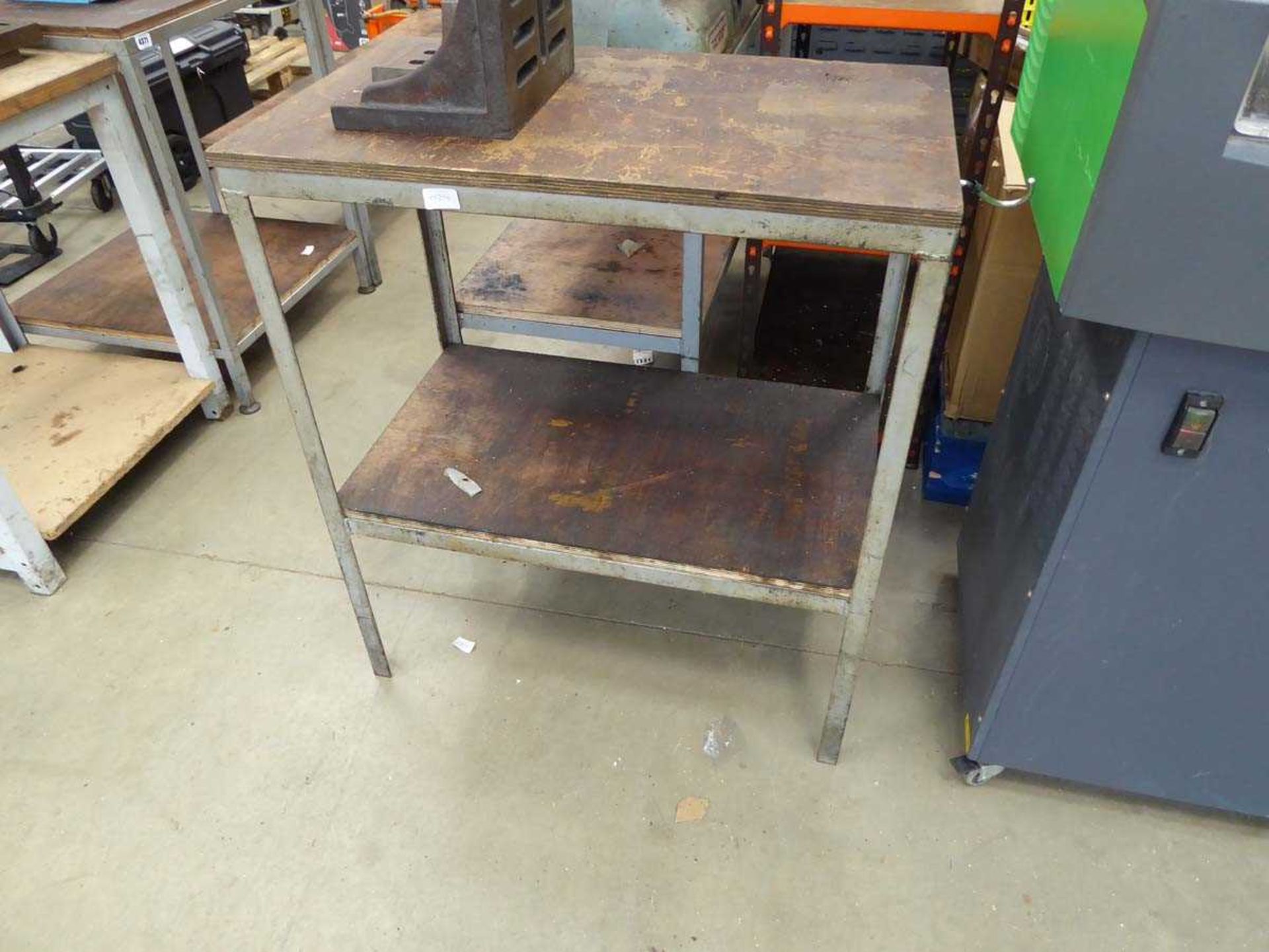 Long thin metal work bench and small thin metal work bench