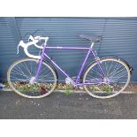 Purple racing cycle