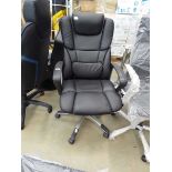 Black highback swivel office chair
