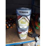 +VAT 3 x 5L tubs of Ronseal warm white masonry paint