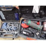 Rechargeable Parkside angle grinder and a Parkside jigsaw