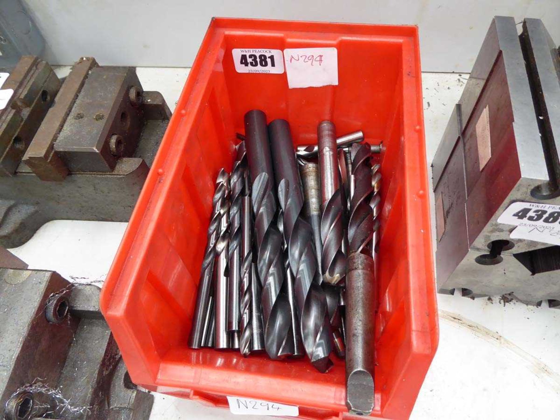 Box of heavy duty drill bits