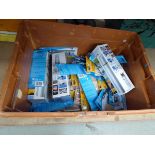 +VAT Box of tyre gauges, mouse traps and flasks