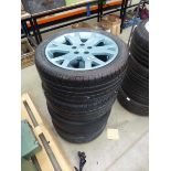 Set of 4 alloy wheels and tyres