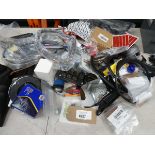 +VAT Bag of car parts and accessories including wheel bearing kit, hoses, filters, switches,