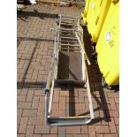 Aluminium foldup wheeled ladder
