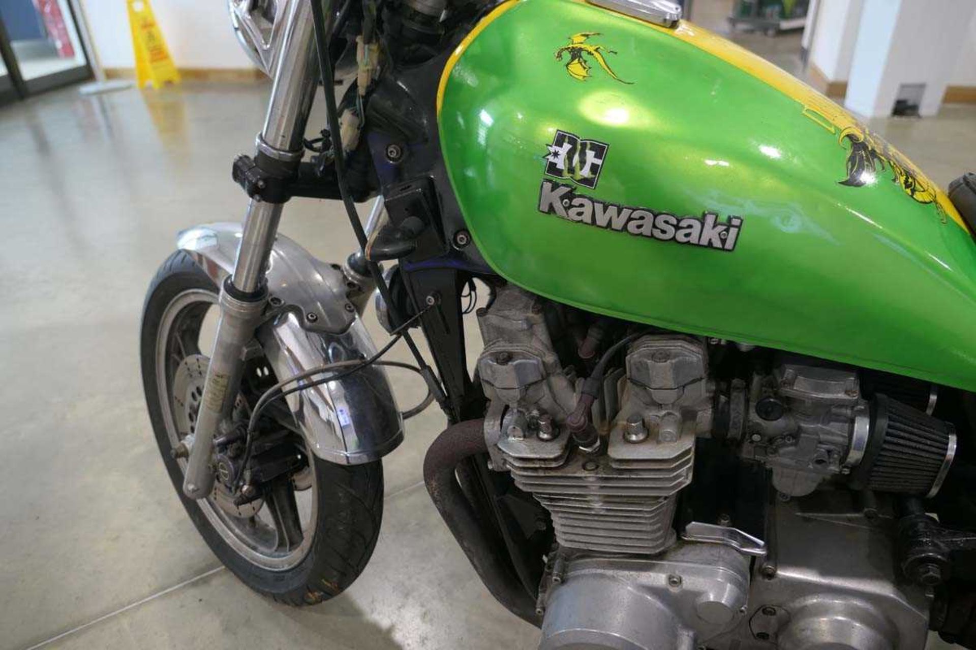 (A917 ANH) Kawasaki trike in green, 1100cc petrol, 57,565 miles dated 29/08/2009 then MOT at 109km - Image 12 of 16