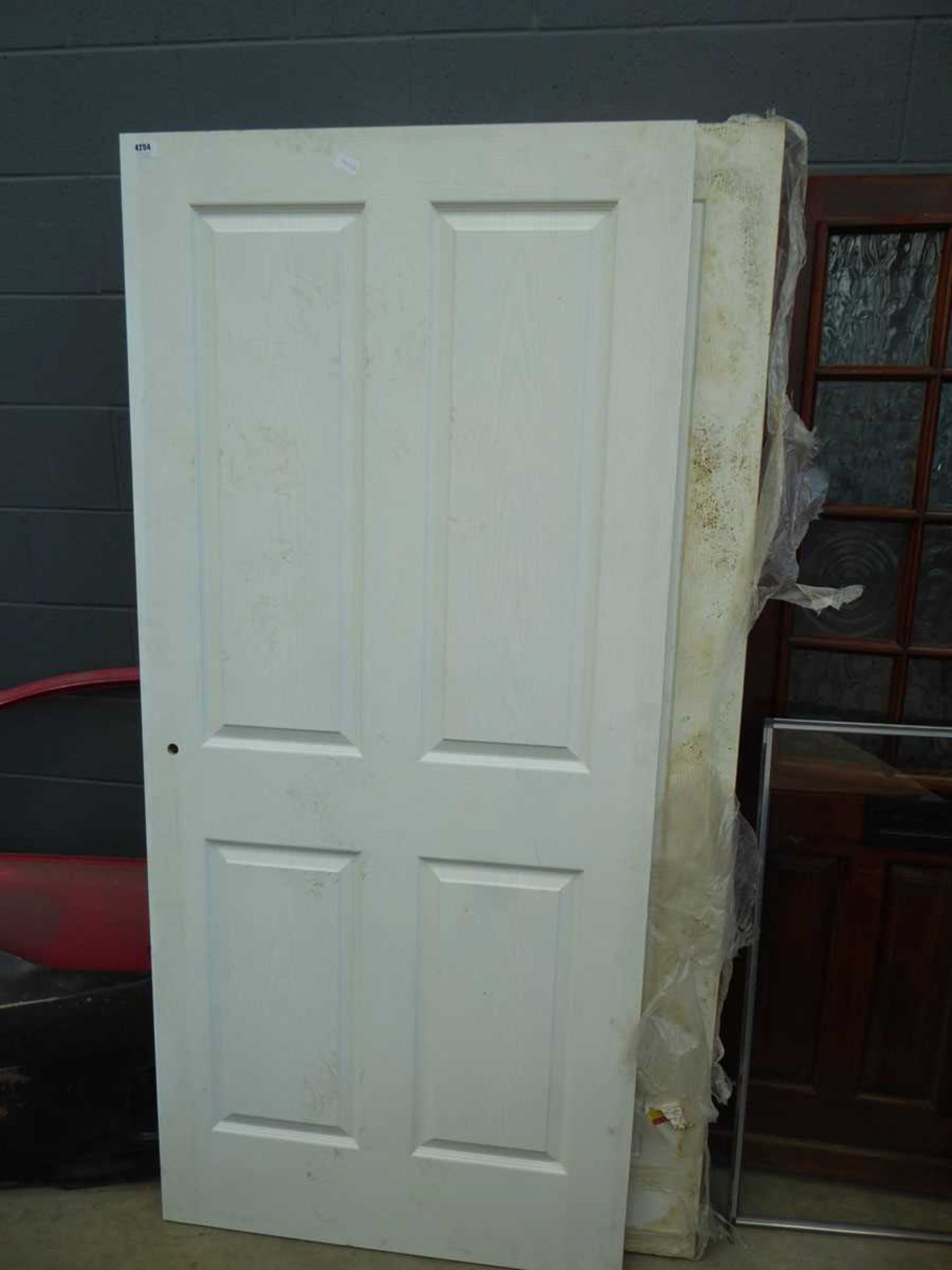 Qty of assorted white internal fire doors