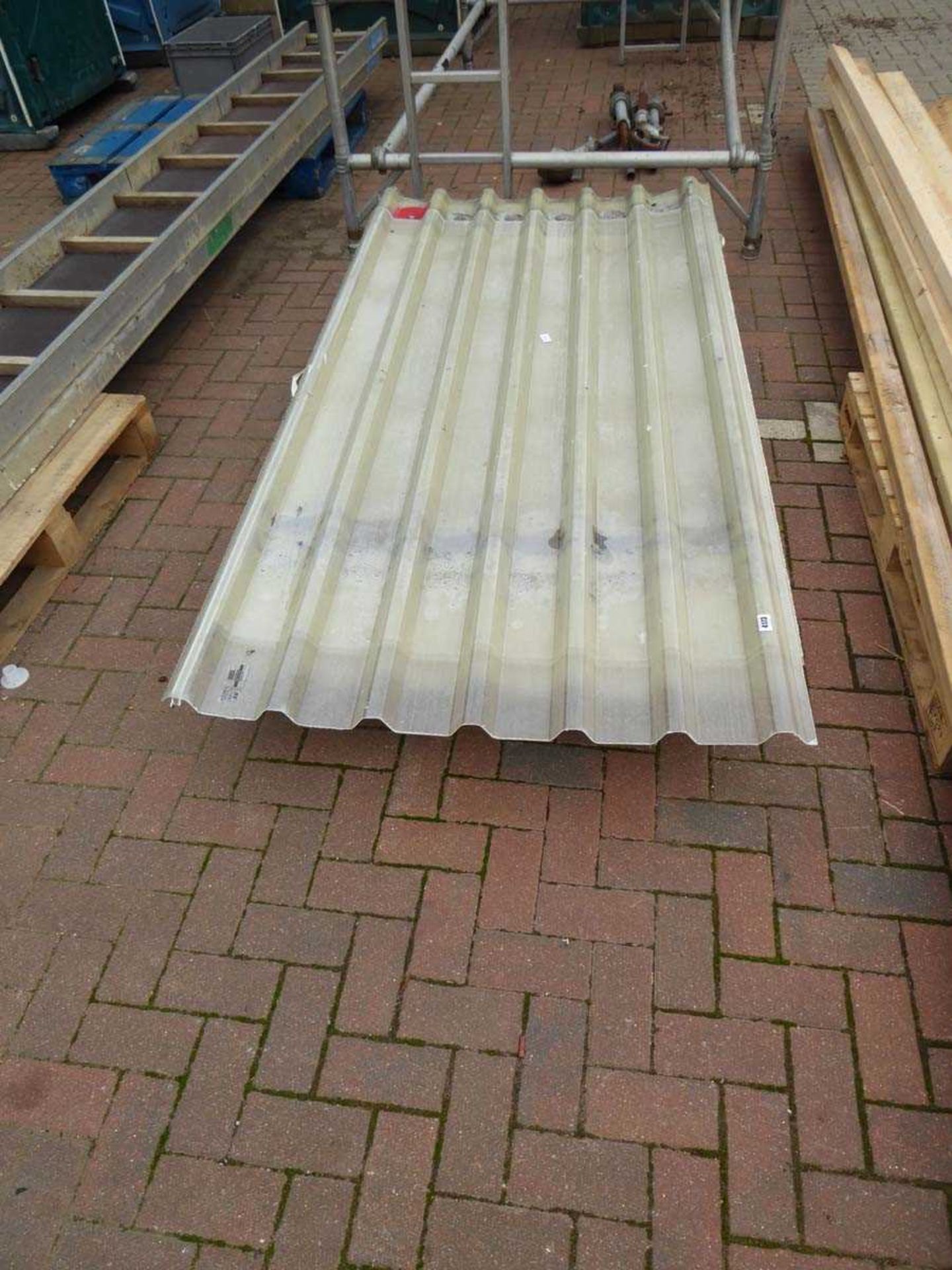 Pallet of roofing sheets