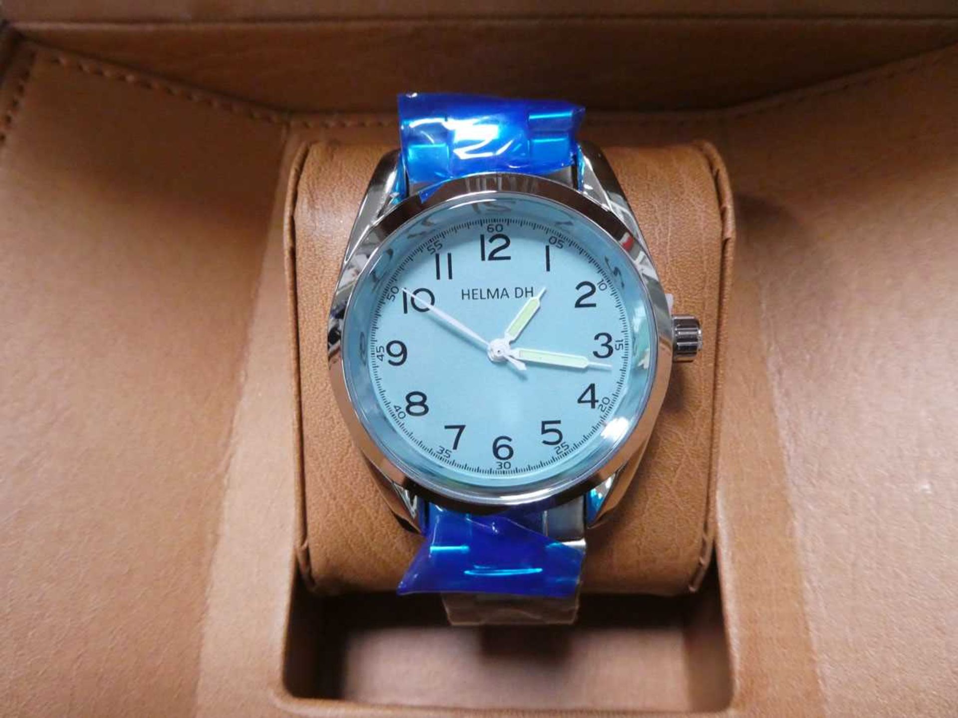 +VAT Helma DH wristwatch with wooden box - Image 2 of 2