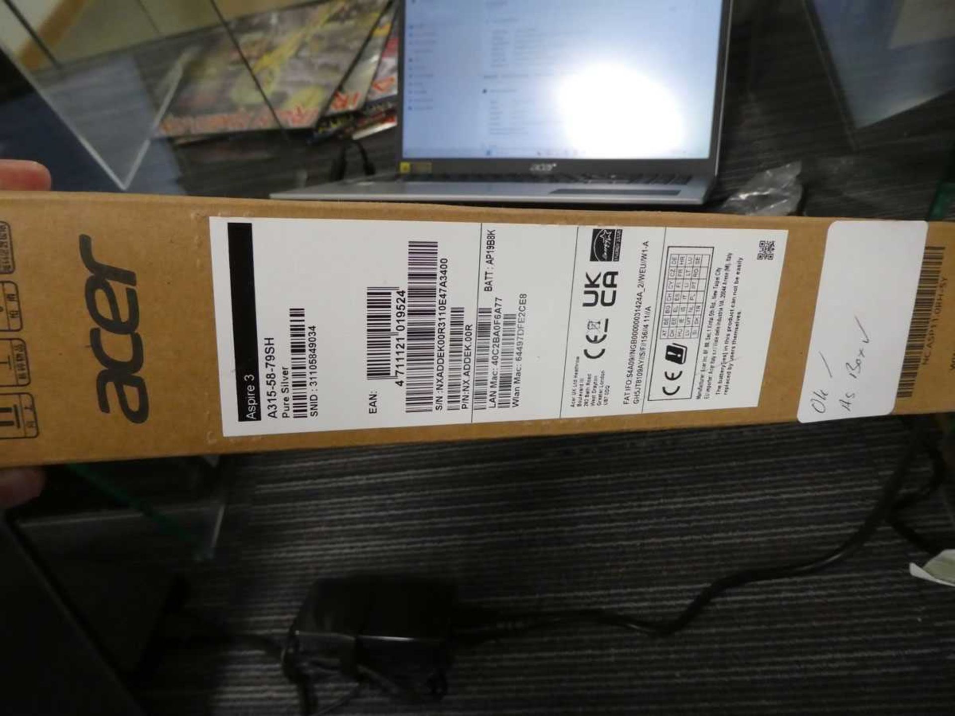 +VAT Boxed Acer Aspire A315-58 laptop, 11th gen Intel Core i7, 16GB RAM, Windows 11 Home, with - Image 2 of 3