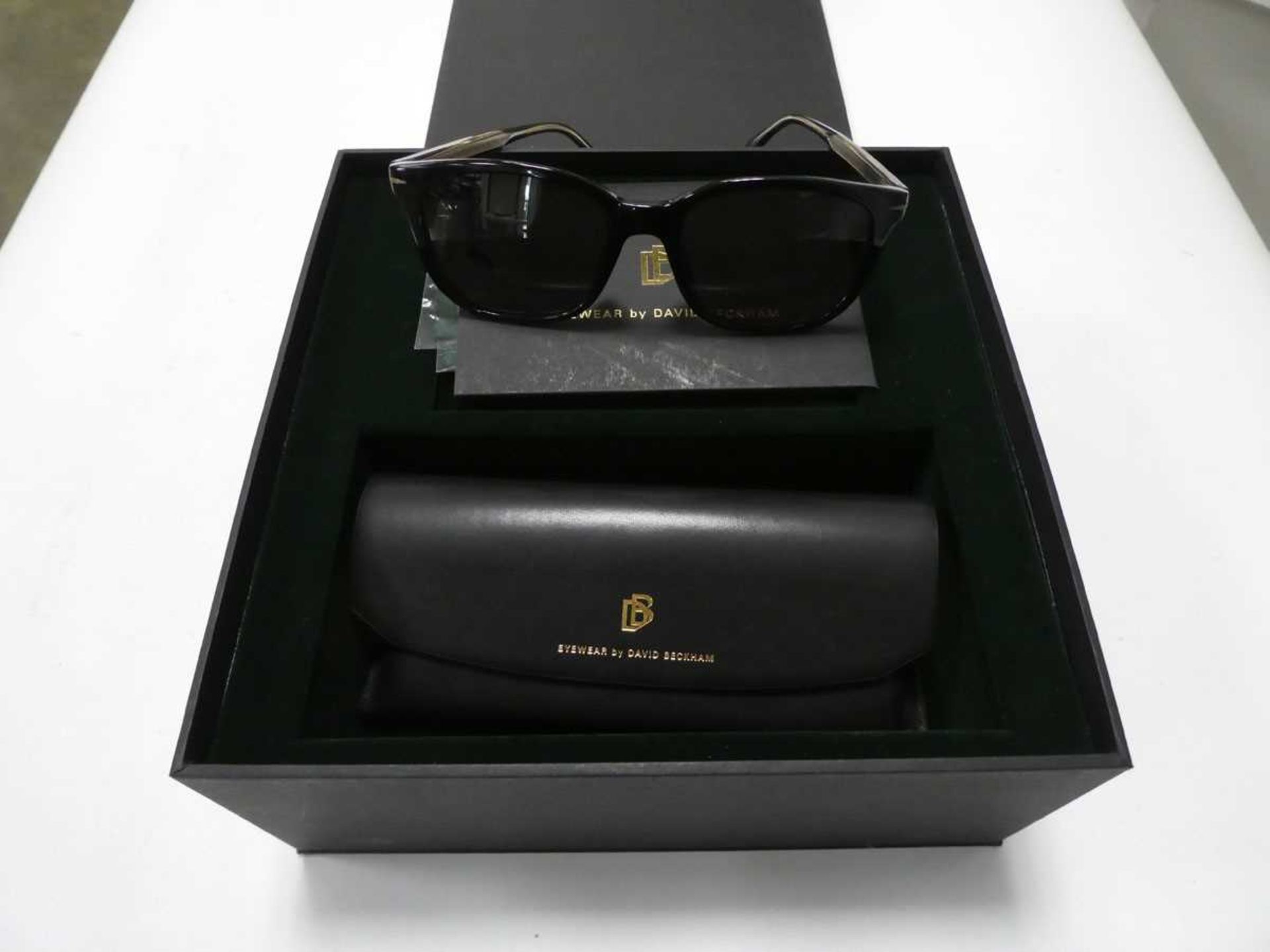 Cased pair of 'Eyewear' sunglasses by David Beckham