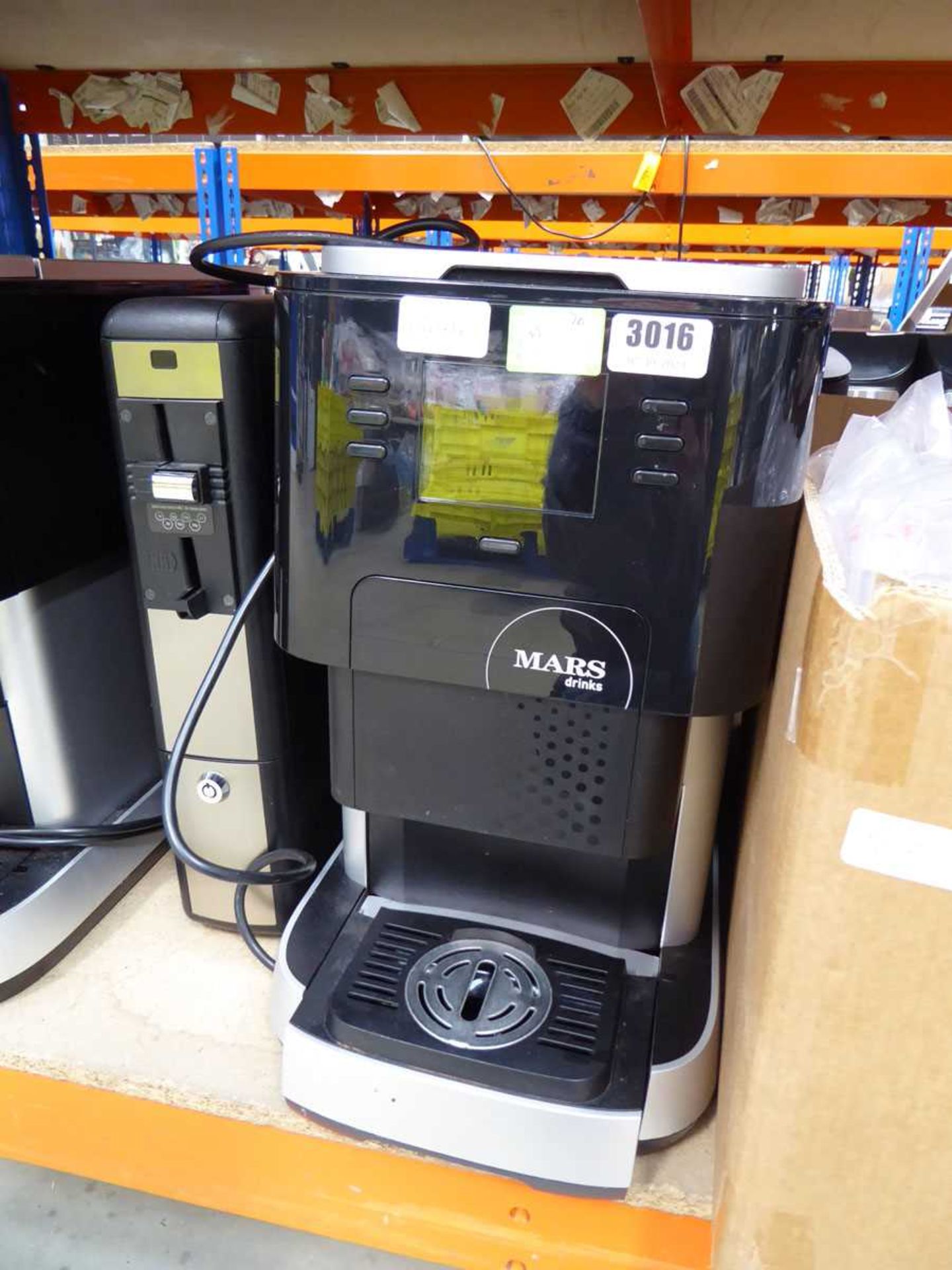 Mars hot drinks vending machine with a coin operated machine