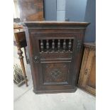 Oak single door hanging cupboard