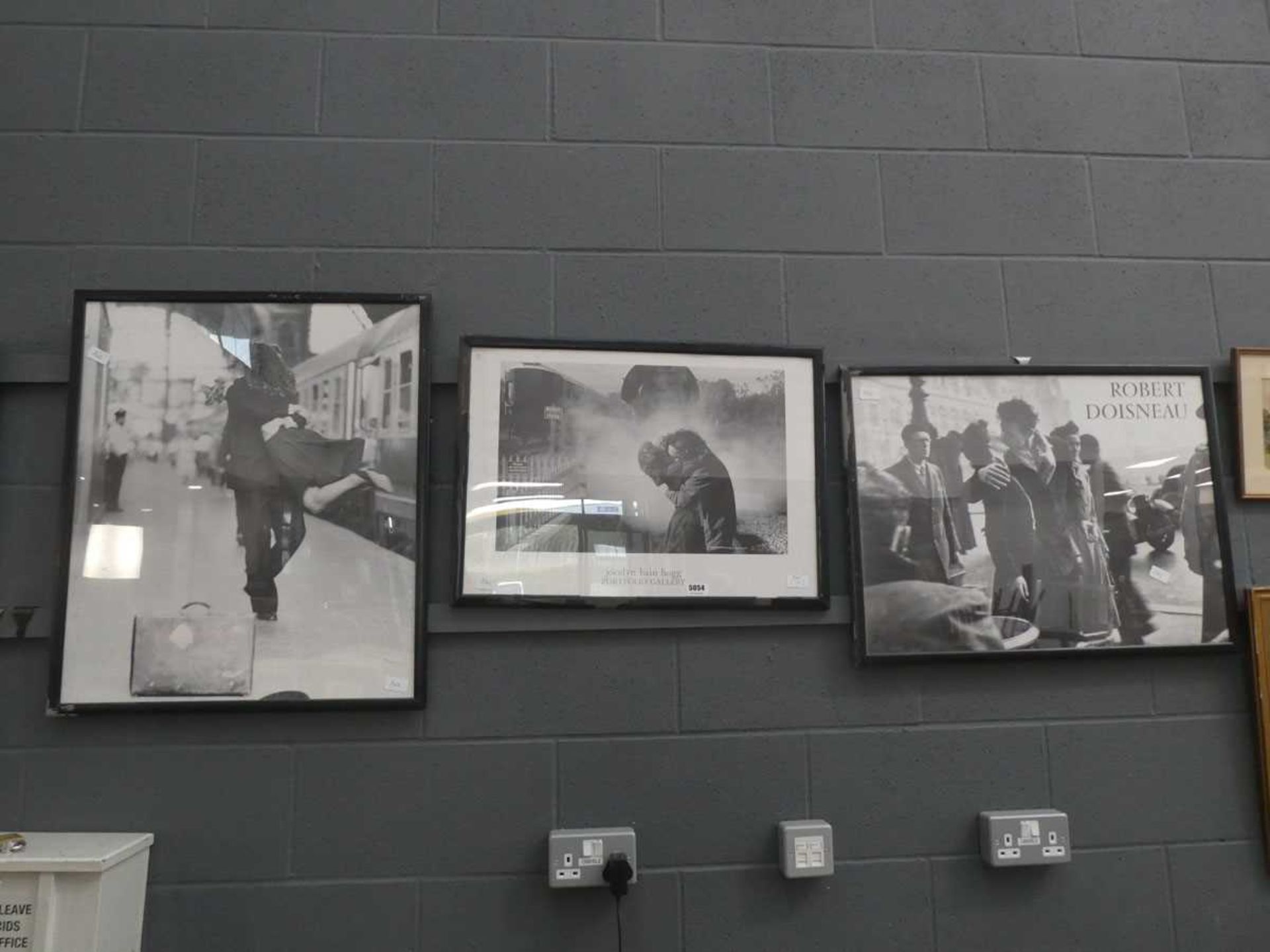 3 x photographic prints - train station couples