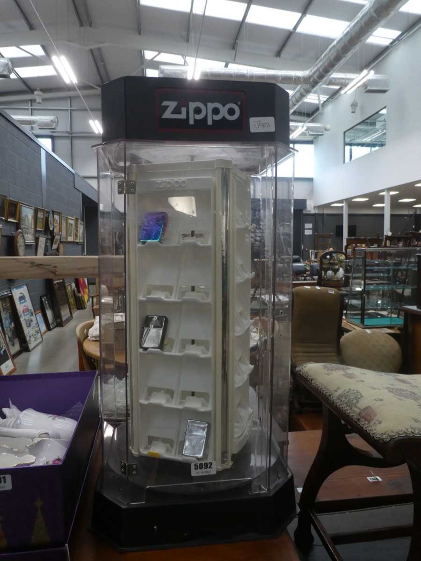 Zippo lighter display cabinet