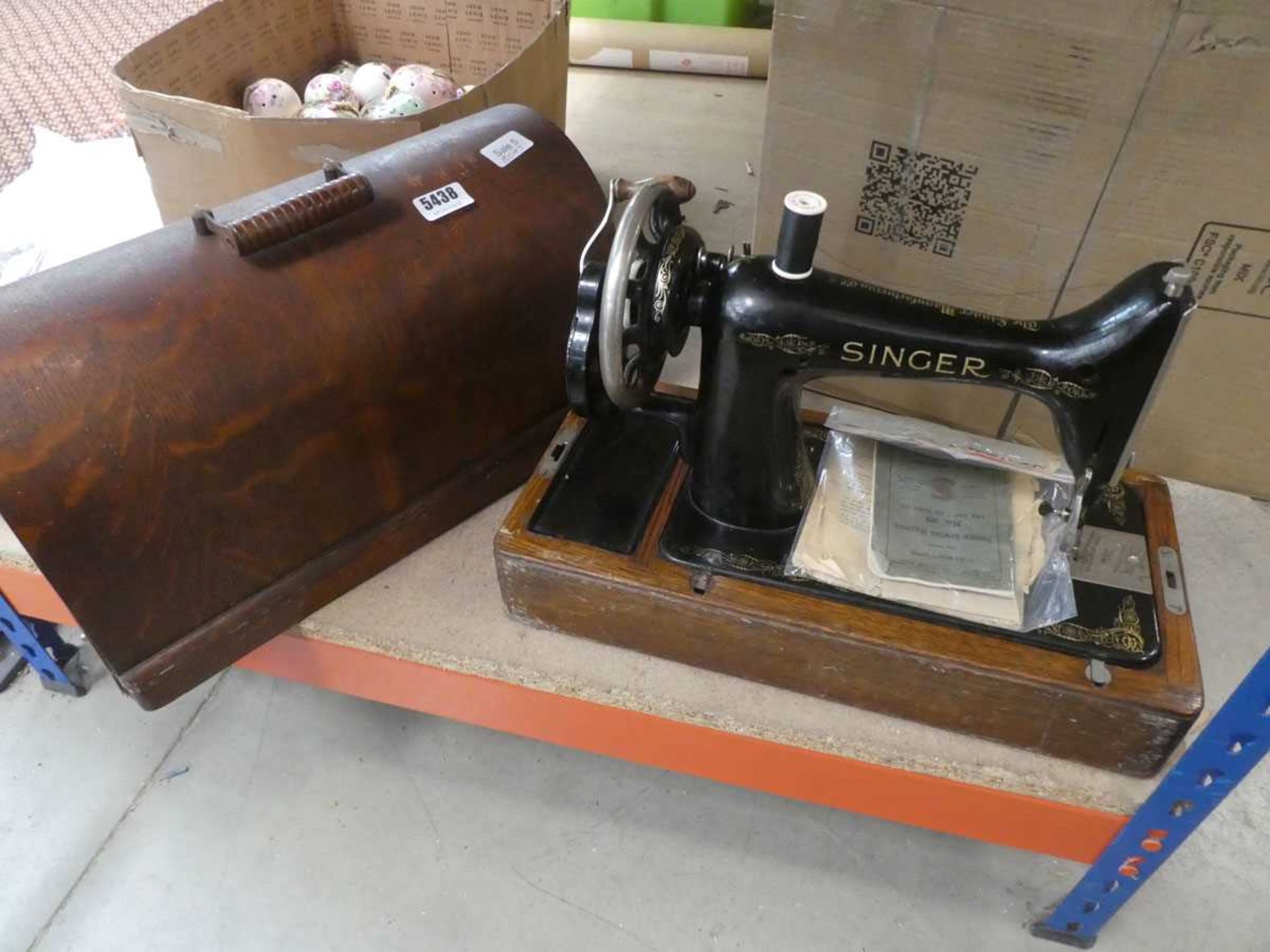 Cased Singer sewing machine