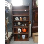 Victorian six tier waterfall fronted bookcase