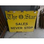 Painted metal sign - The Star Newspaper