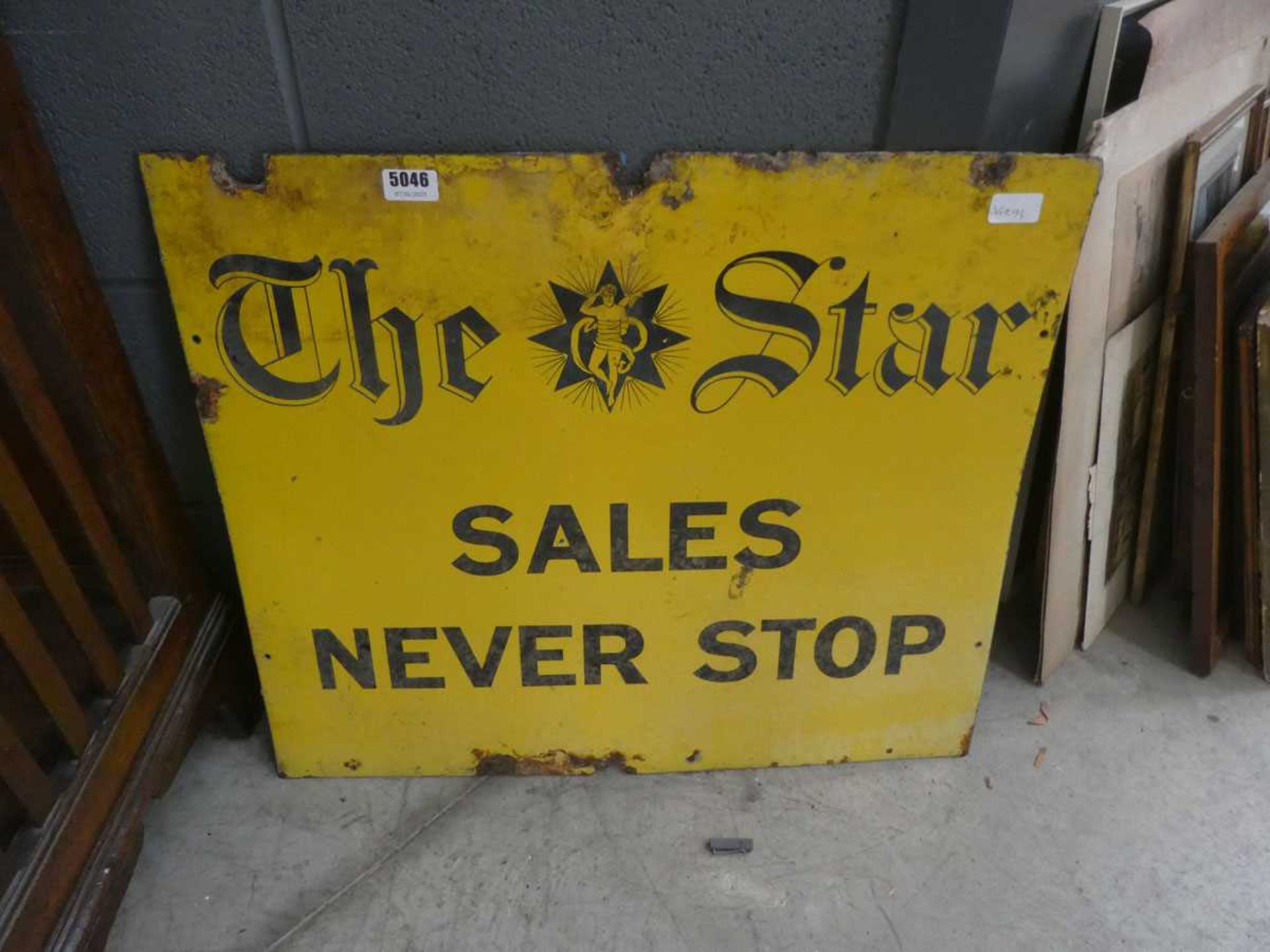 Painted metal sign - The Star Newspaper