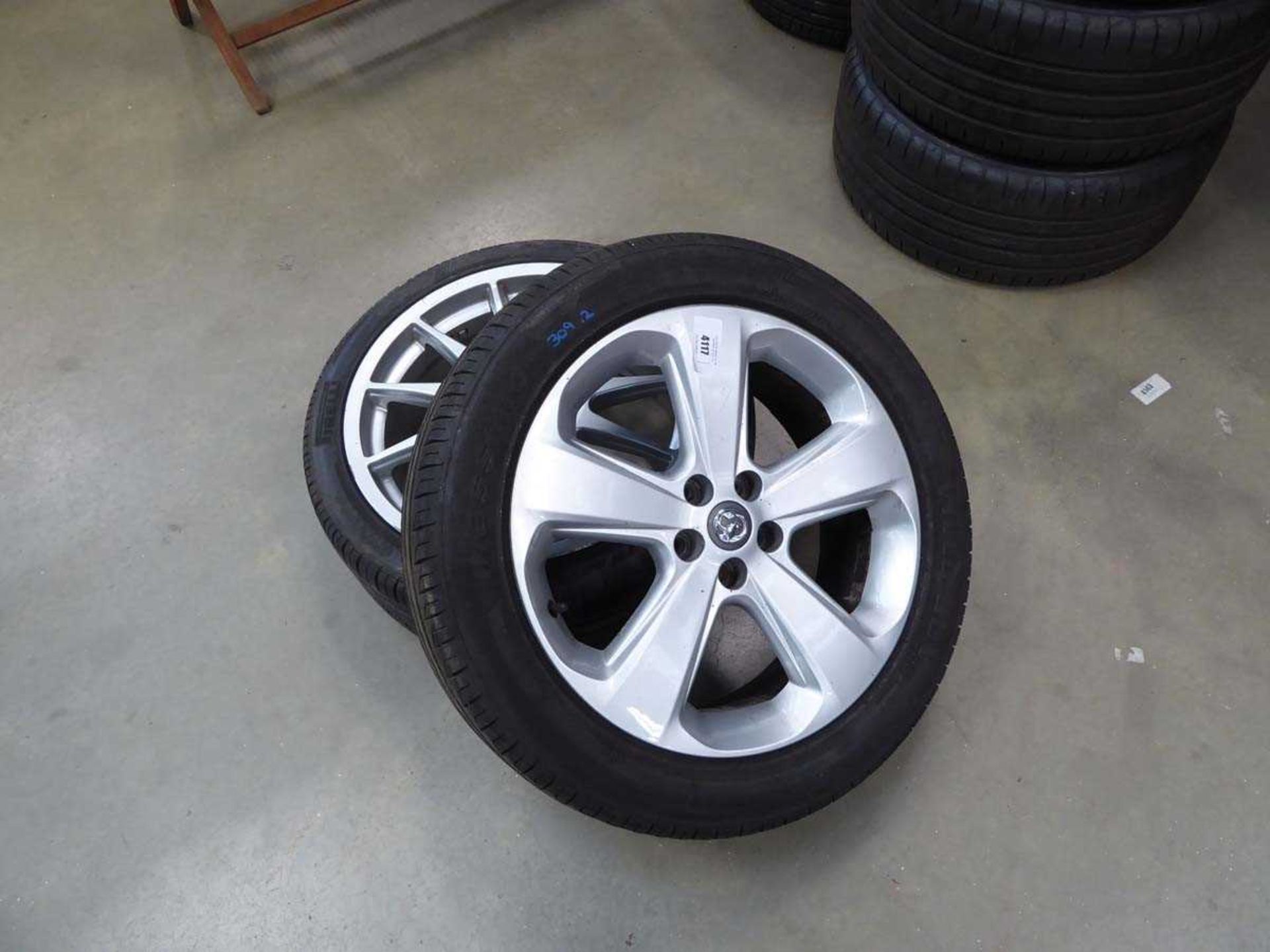 +VAT 2 x assorted alloy wheels and tyres