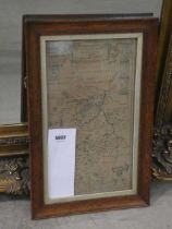 Framed 17th century map of Bedfordshire (Befordiensis Comitatus Anglis) by Johan (Joan) Blaeu, Blaeu