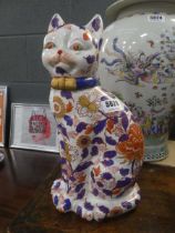 Imari style figure of a cat