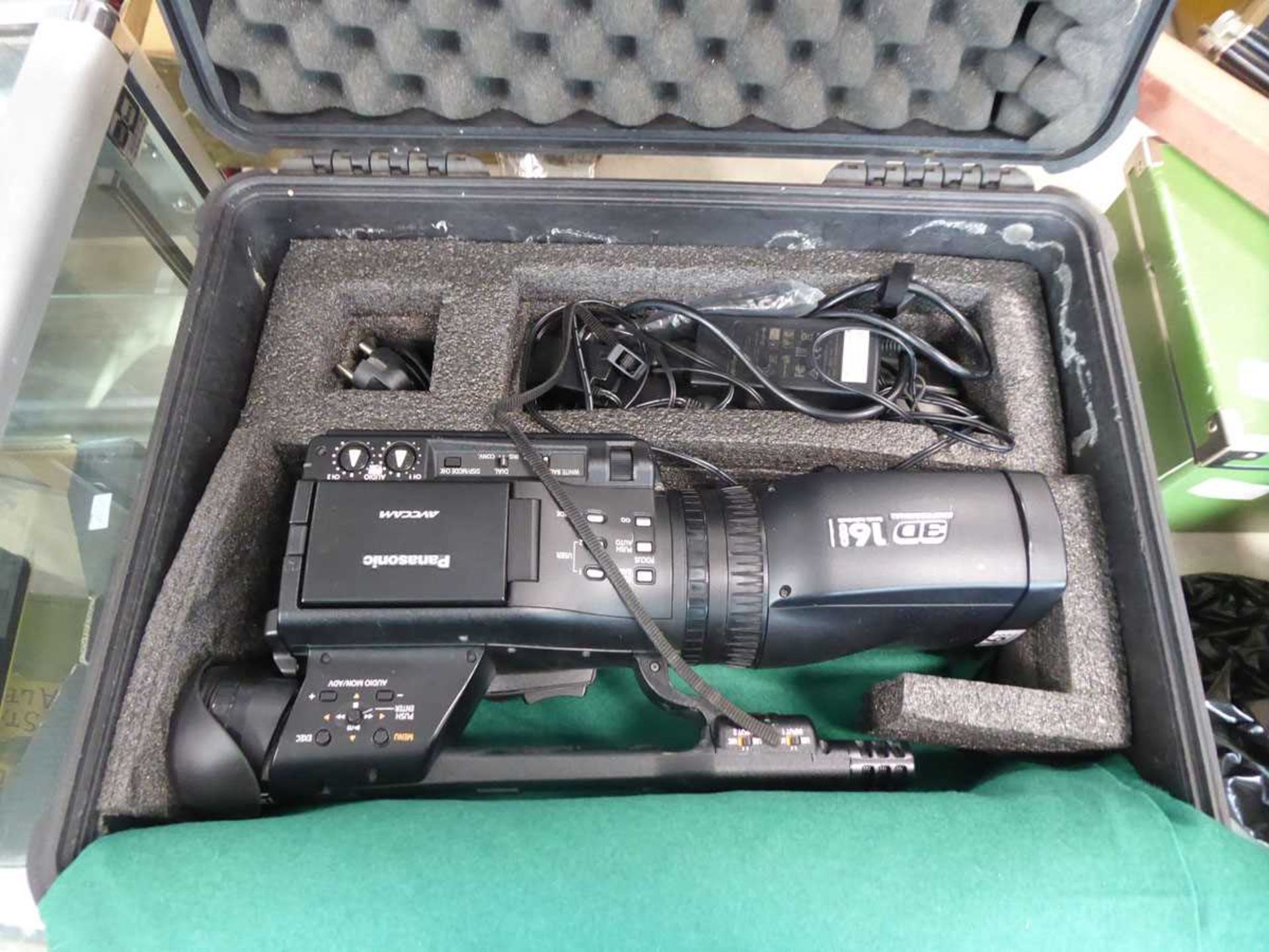 +VAT Hard case containing a Panasonic Avccam, power supply and accessories