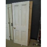 2 pine doors and one pine painted door