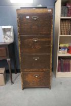 Four drawer oak filing cabinet