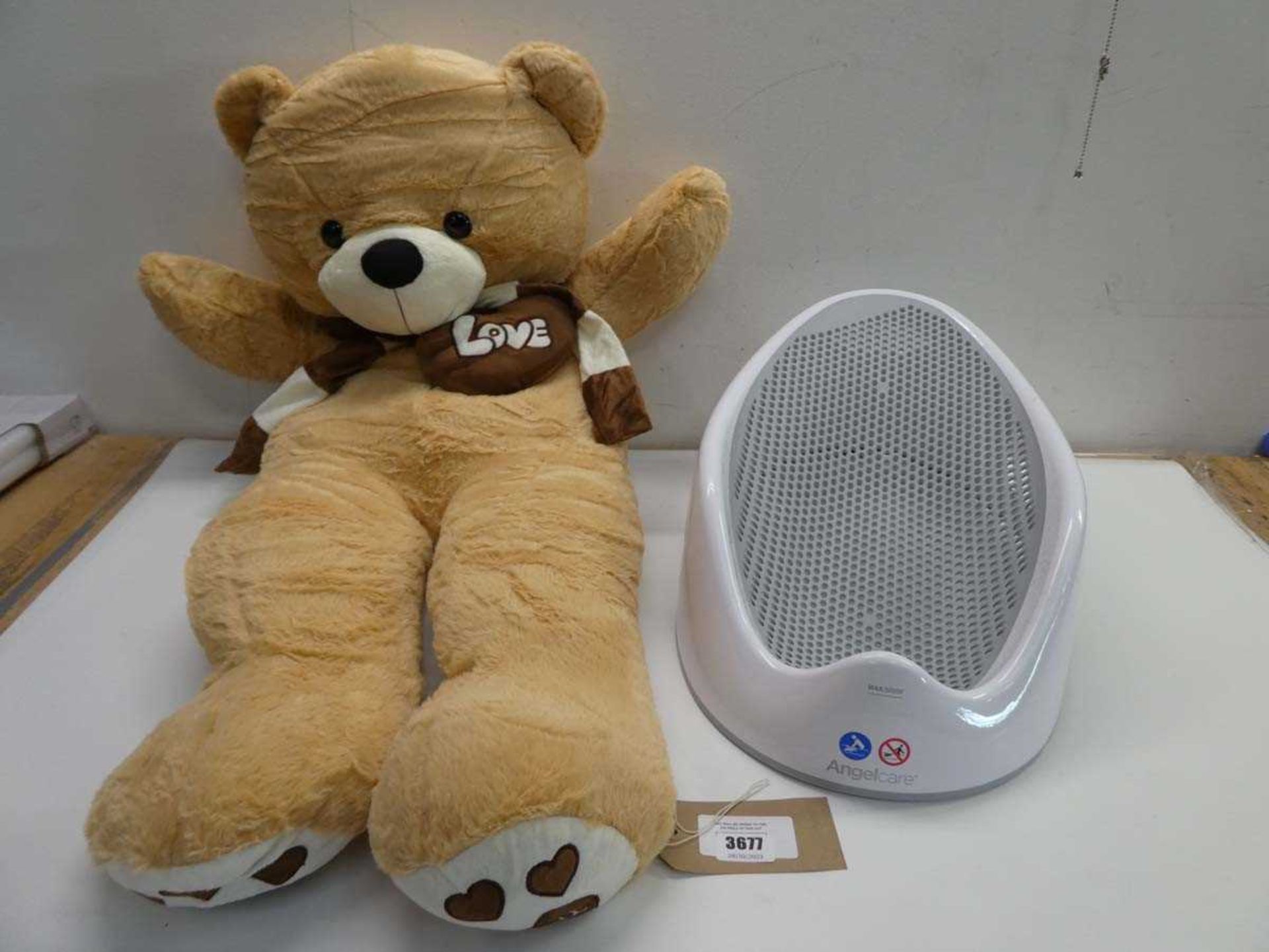 +VAT Angelcare baby bath support and large plush teddy bear