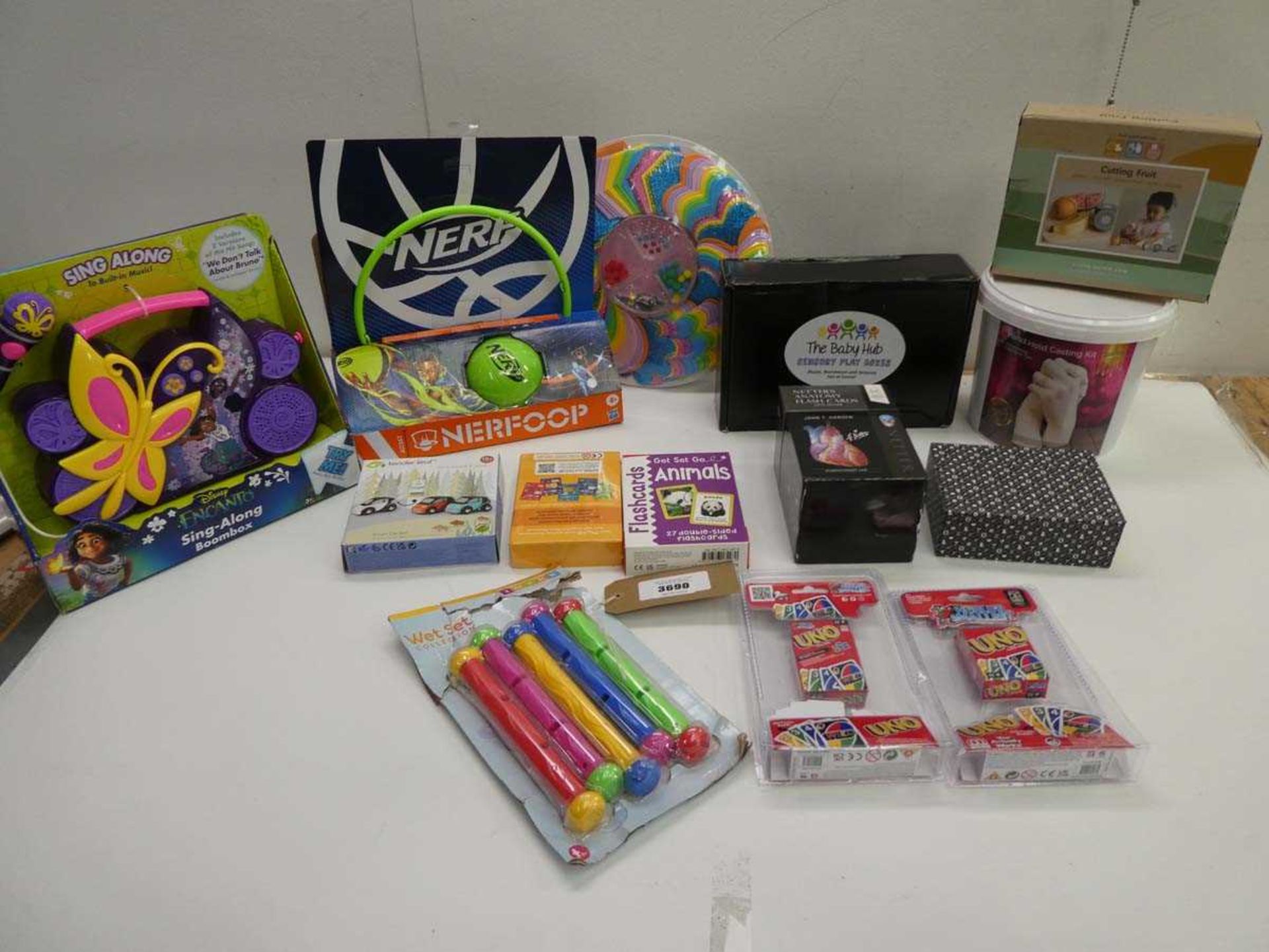 +VAT Nerfoop, Hand holding casting kit, Sensory play kit, Sing Along boombox, card games etc