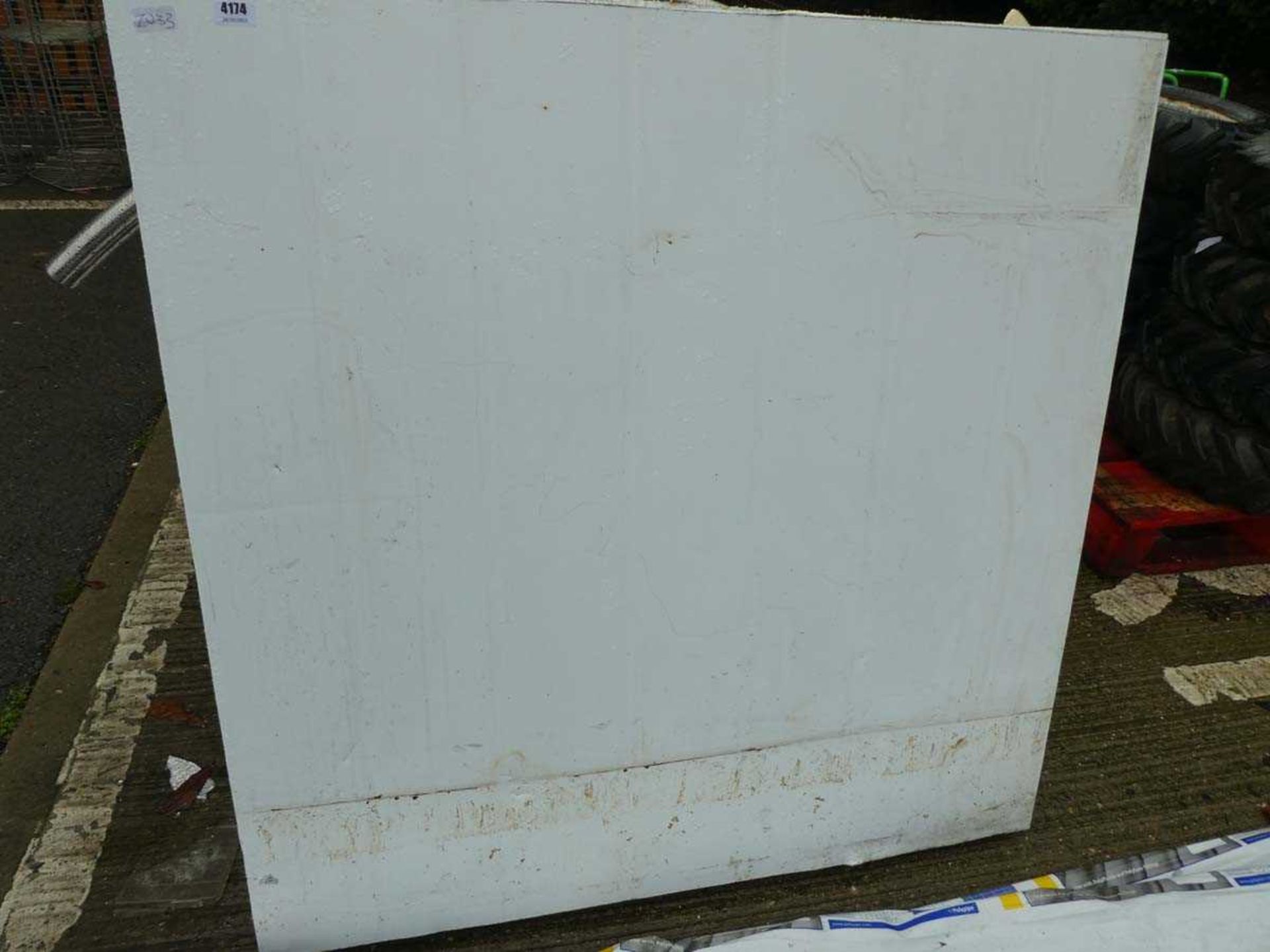 Two pieces of celotex and two pieces of polystyrene board