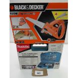 +VAT Black & Decker Scorpion saw and Makita 101 pc power drill accessory set