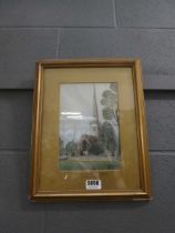 TG Adams signed picture of Kidlington Church in Oxfordshire