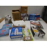 +VAT Whistling kettle, egg store, knife block, lunch boxes, dinner plates & bowls, oil sprayers etc