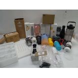 +VAT Selection of Stanley and other water bottles, travel mugs, wine glasses, tumblers etc