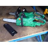 Two Hawksmoor cordless chainsaws, no batteries or chargers