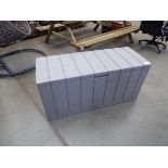 +VAT Small plastic grey garden storage box