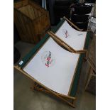 +VAT Two San Miguel decorative large deck chairs